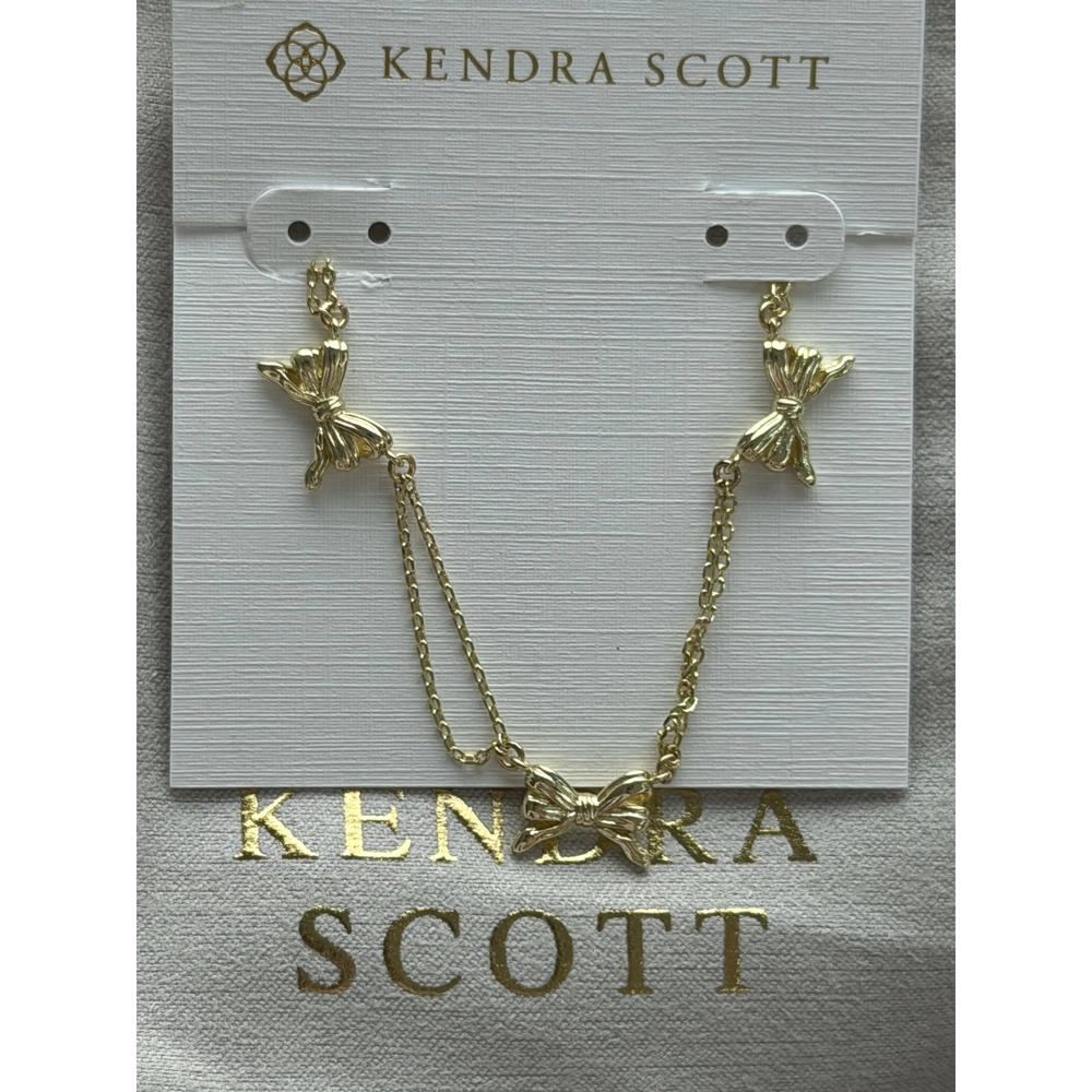 Kendra Scott gold bow necklace